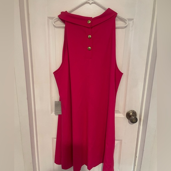 Size 22 New Pink tank dress with gold buttons by 1901 from Nordstrom - Picture 6 of 6